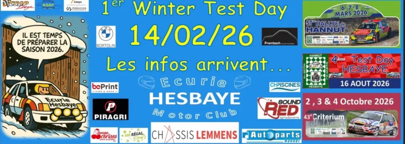 Test day à Jauche - 14 février 2026
